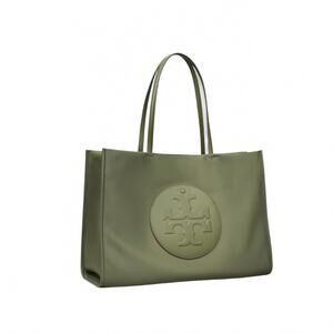 NEW TORY BURCH ella nylon tote in olive green